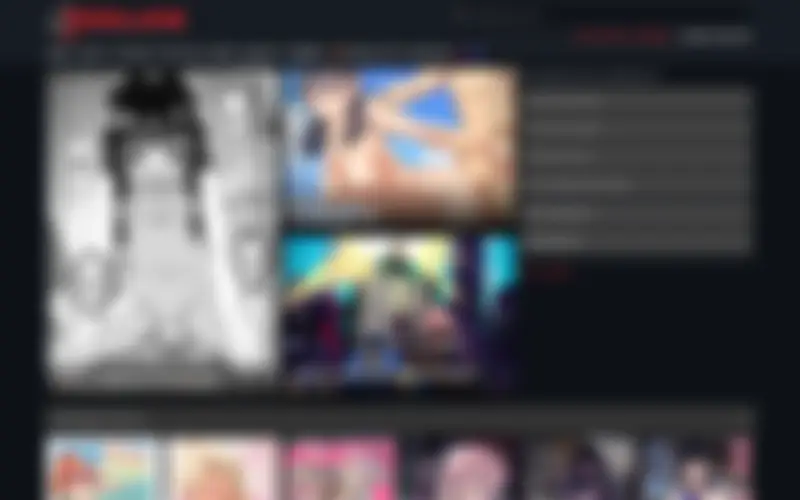 Preview of the Doujins.com homepage, intentionally obscured
