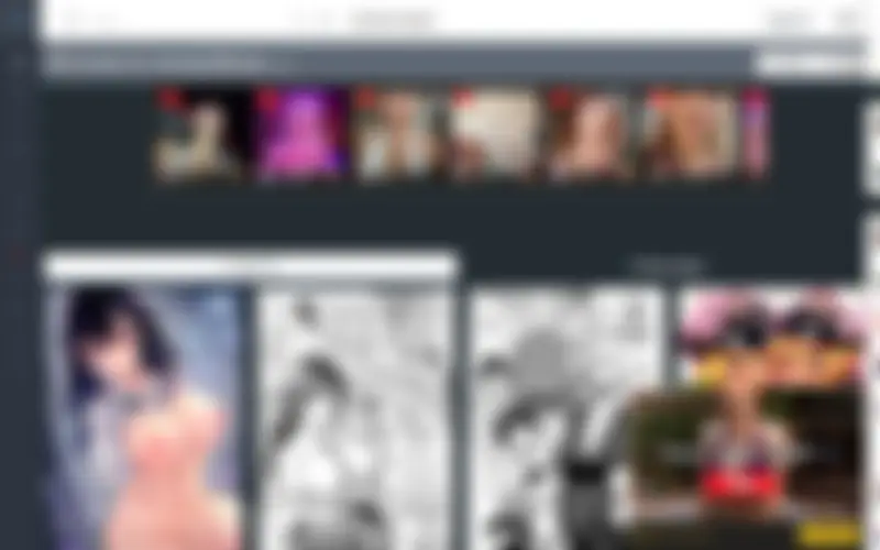 Preview of the Hentai2Read homepage, intentionally obscured