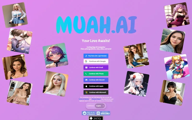 Preview of the Muah AI homepage, intentionally obscured