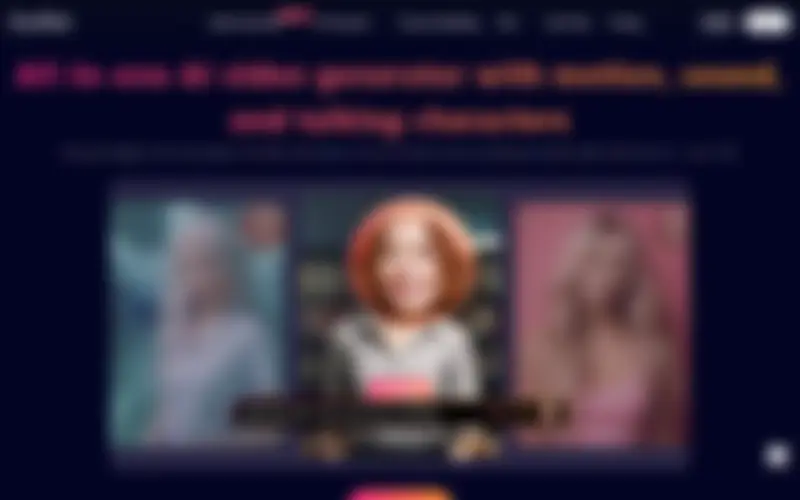 Preview of the SoulGen homepage, intentionally obscured