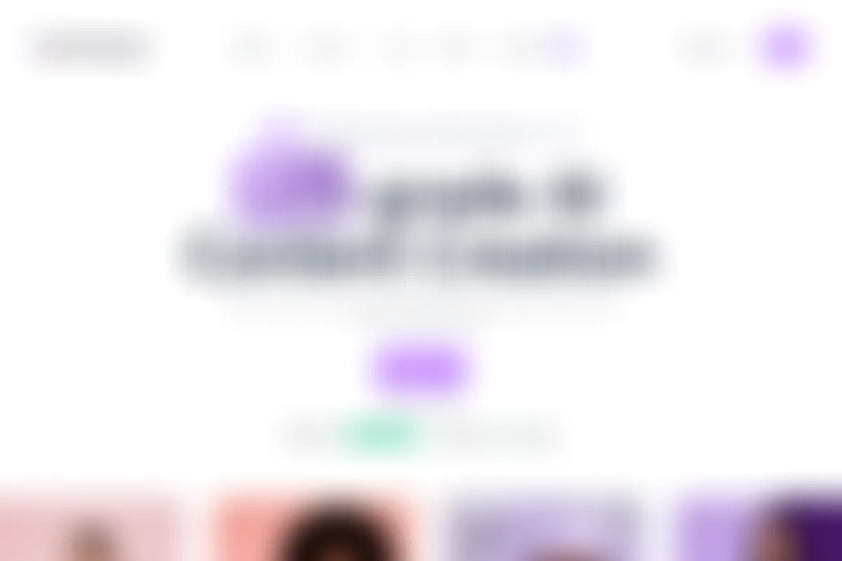 Preview of the ZenCreator homepage, intentionally obscured